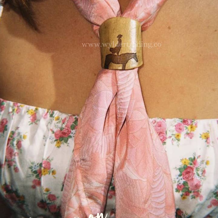 Wylder Trading Company - Wholesale Scarf Clip - Women's - Leather Bolo Scarf Slide 10+ | CUSTOM Logo or Wedding Favor8