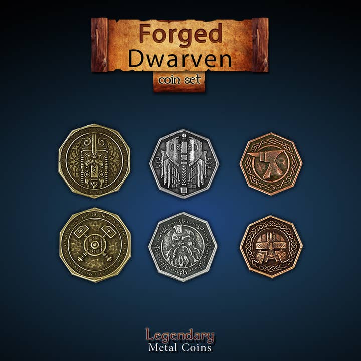 Conjunto de Moedas Anãs Forjadas por atacado de Drawlab Entertainment