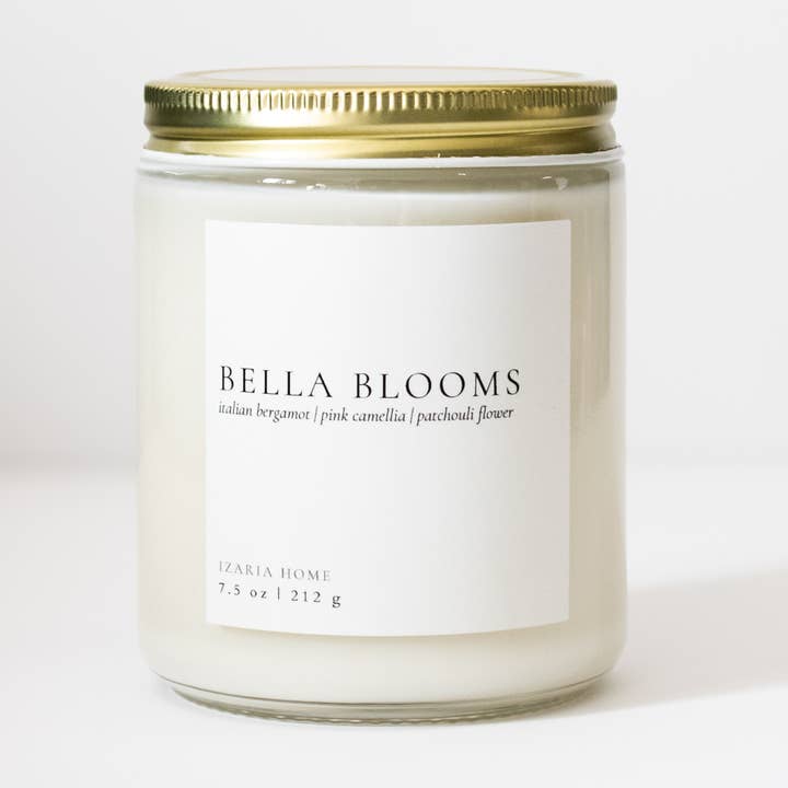 Bella Blooms 7.5 oz Soy Candle- Spring Candle Collection for wholesale by Izaria Home