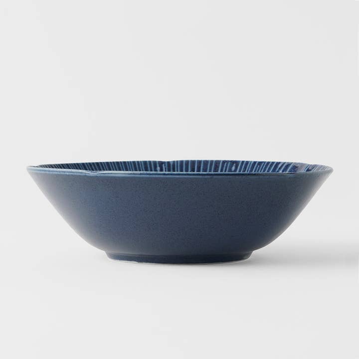 Made In Japan Tableware - Wholesale Bowl - Ice Drift Sapphire bowl 21cm
