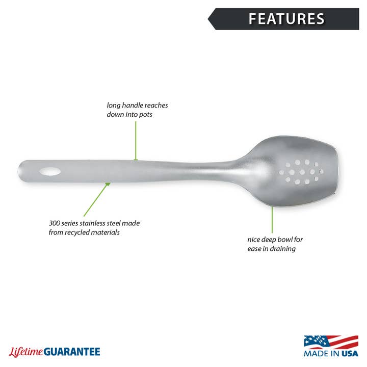 Rada Cutlery - Wholesale Kitchen Spoon - Cook’s Spoon with Holes3