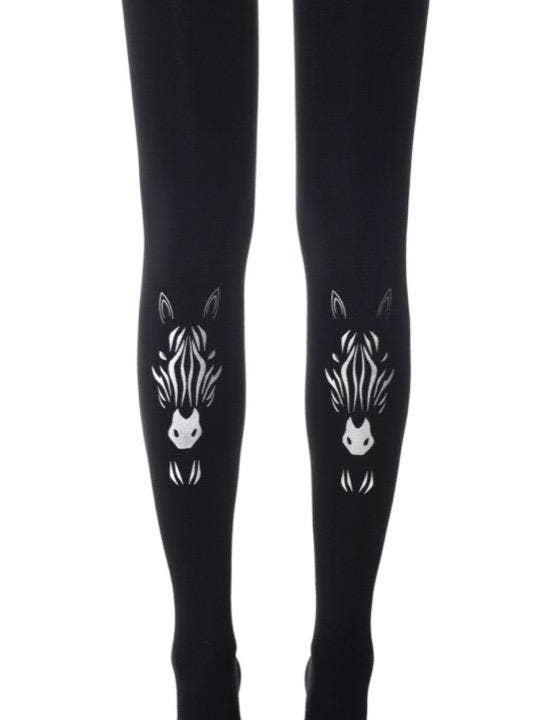 Collants - Zebra Metallic pour la vente par Joyfullook + Zohara - Art On Tights