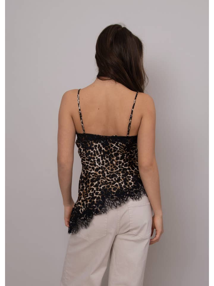 RD Style - Wholesale Camisole - Women's - REILA ASYMMETRIC CAMI W/ LACE TRIM- 57W451S10