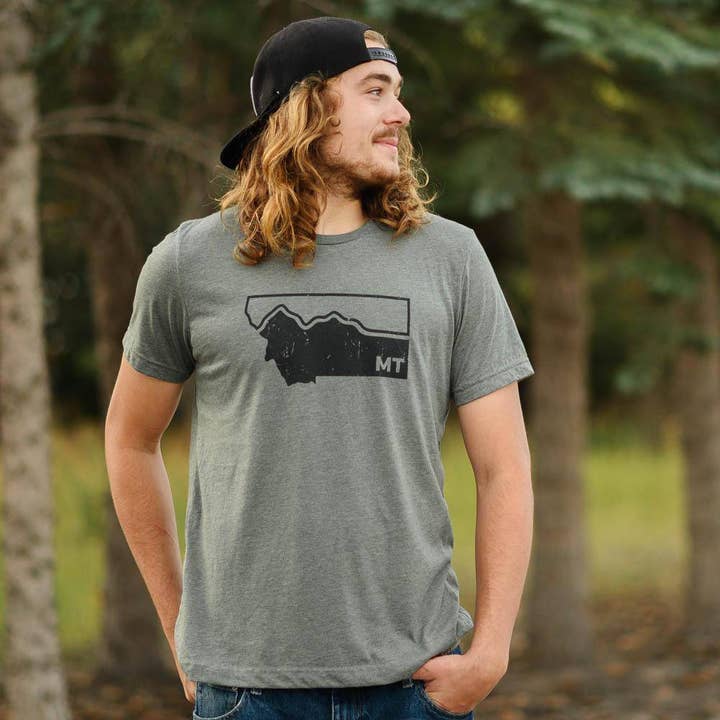 MT Mountains Tee for engroshandel hos Montana Shirt Co.