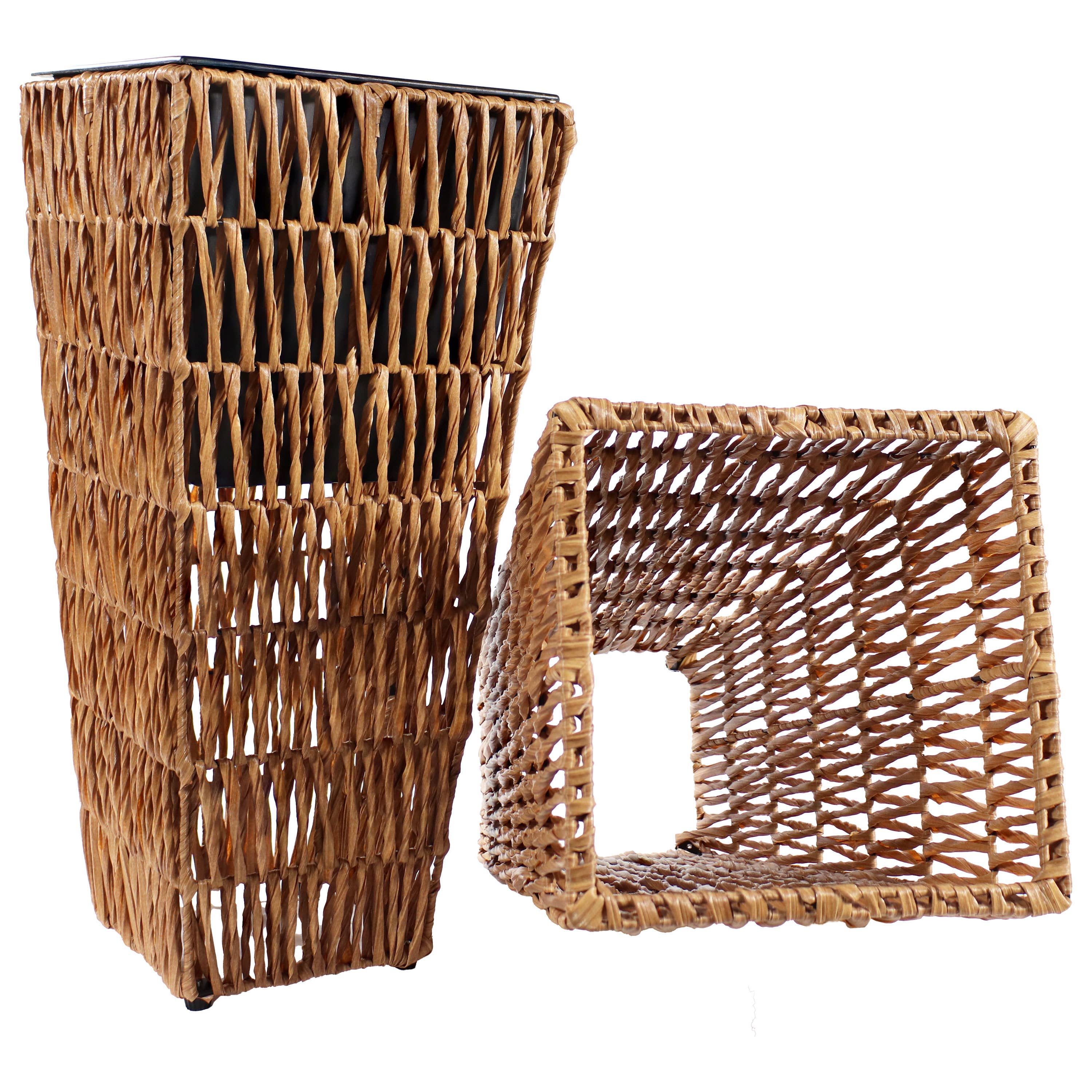 Sunnydaze Decor - Wholesale Plant Pot - 11 in Hyacinth Poly-Wicker Planter - Barley - Set of 26