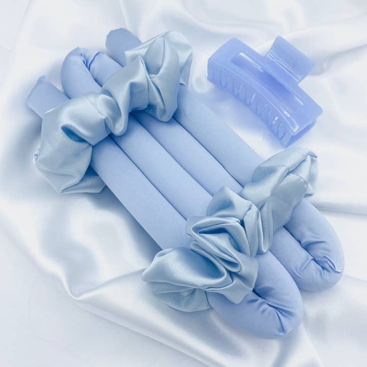 100% Silk Heatless Curler Blue for wholesale by Your Silky Hair