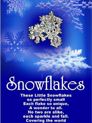 Épingle/bouton 9146 Sparkling Snowflakes pour la vente par Thoughtful Little Angels