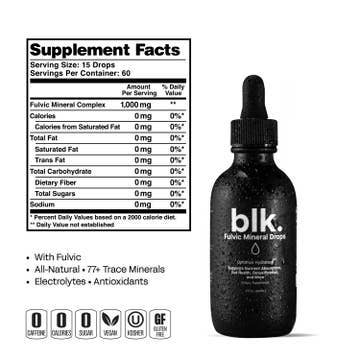 blk. water - Wholesale Oral Supplement/Vitamin - 100-Count Master Case Fulvic Mineral Drops 2oz w/10-pk Slvs3