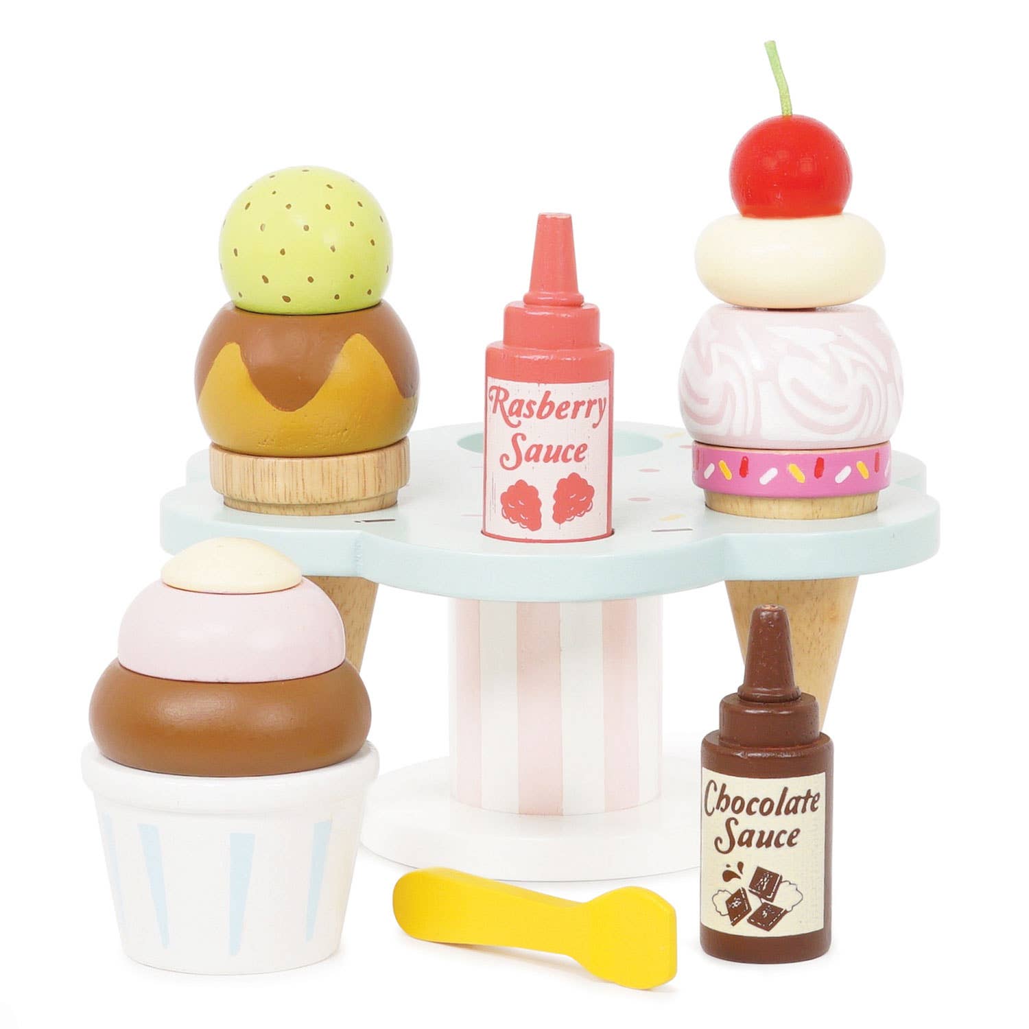 Le Toy Van - Wholesale Toy Set - Kids - Carlos ice cream stand TV310/Wooden ice cream stand & toppings0
