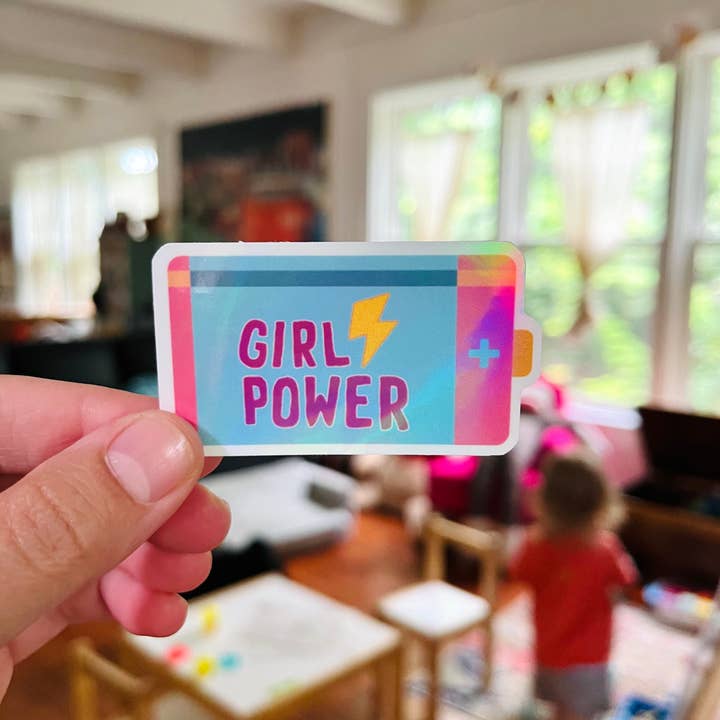 Tiny Baker Creations - Wholesale Sticker - Girl Power Holographic Sticker | Feminist Sticker | Empower
