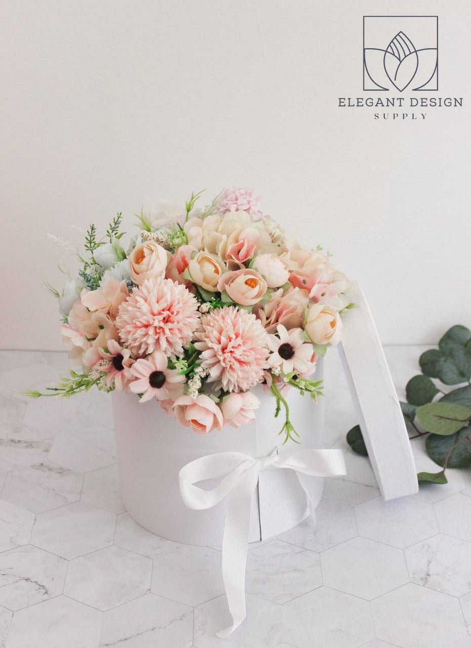 Elegant Design Supply – Engroshandel Gaveæske – To lag rund blomsterkasse med klart låg25