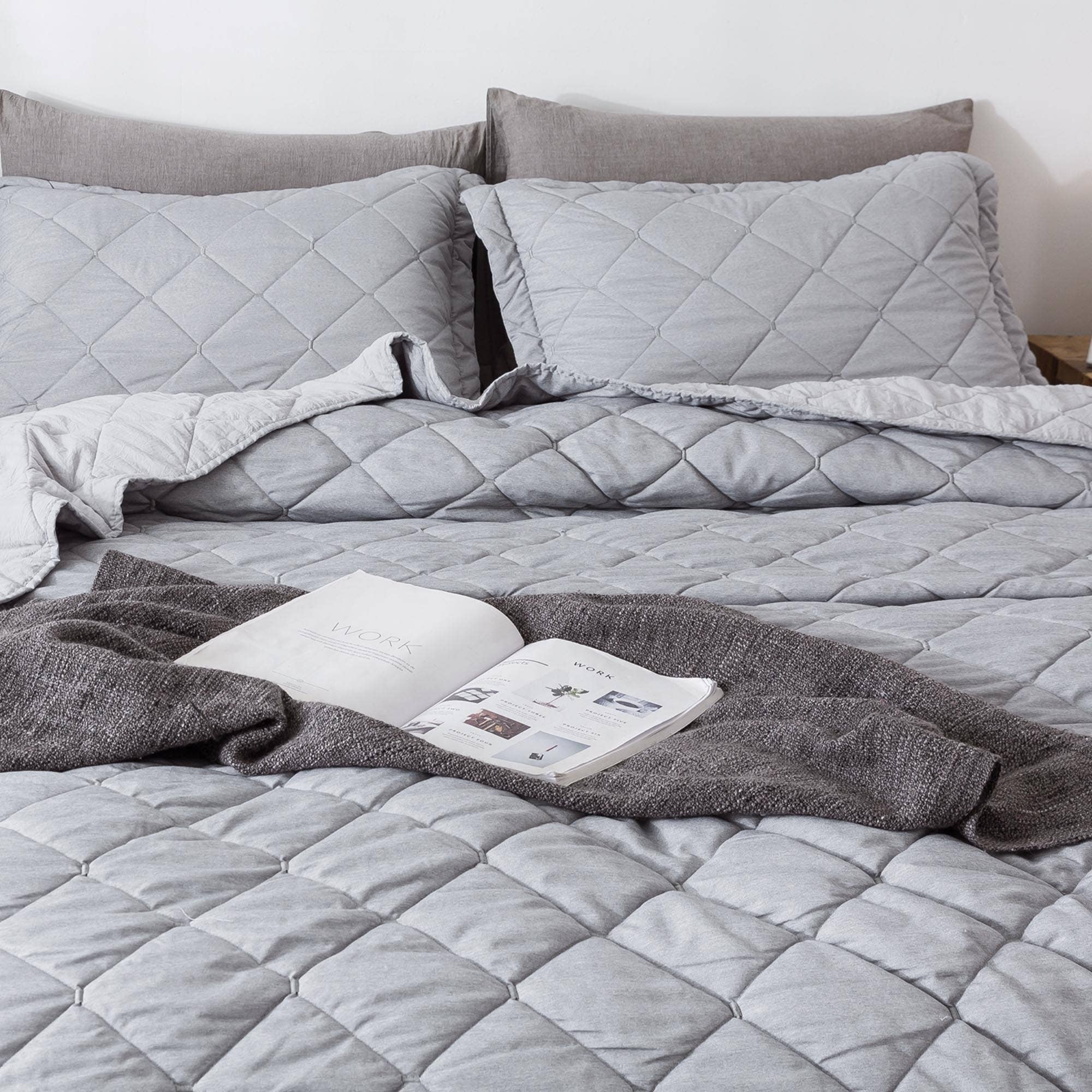 Kasentex - Vente Parure de lit - Ensemble de couette avec grille contemporaine Abstrait2