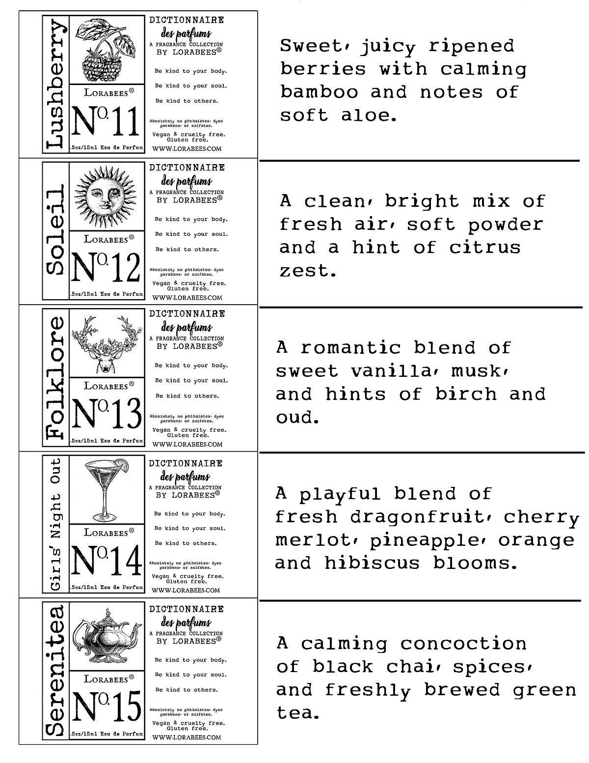 Lorabees - Wholesale Perfume/Eau de Toilette - Dictionnaire Des Parfum  Collection 1 oz  Spray Perfume4