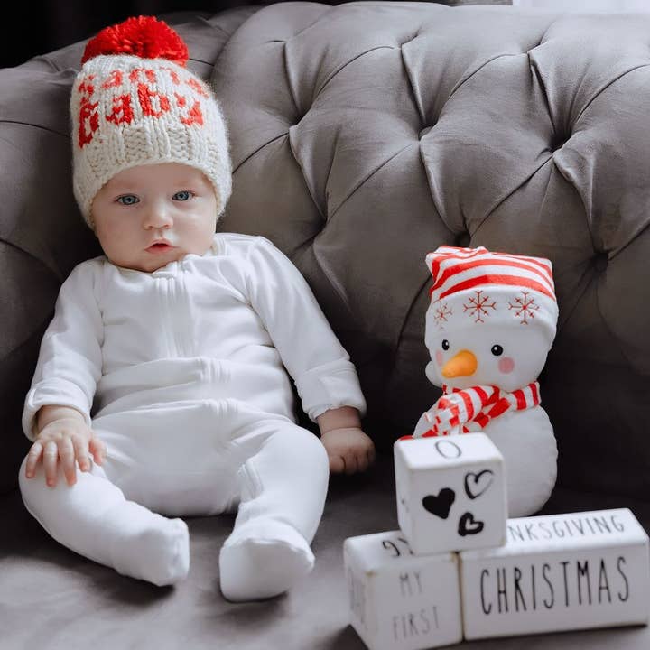 Huggalugs - Wholesale Beanie - Kids - Santa Baby Hand Knit Beanie Hat Baby & Kids