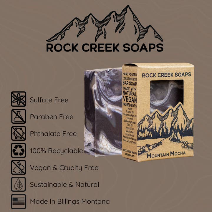 Rock Creek Soaps - Wholesale Bar Soap - Mountain Mocha Bar Soap | Espresso & Sweet Cream5