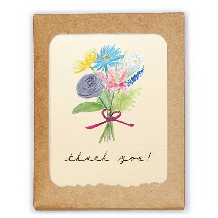 Kartenset, Dankeschön, Blumenstrauß für den Großhandel von Piccola Arte