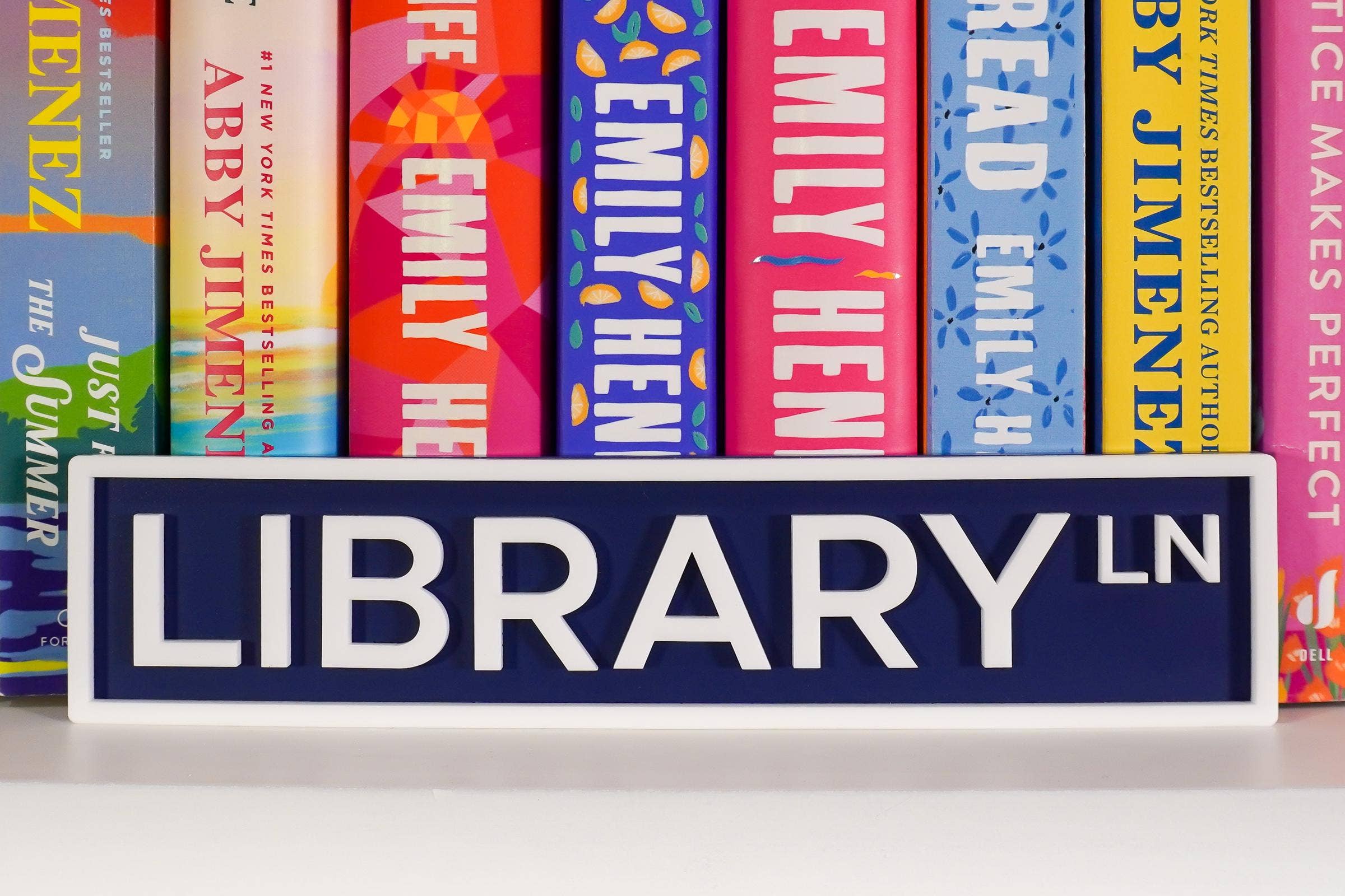 Chapter & Craft Studio - Wholesale Sign - Library Lane Acrylic Street Sign2