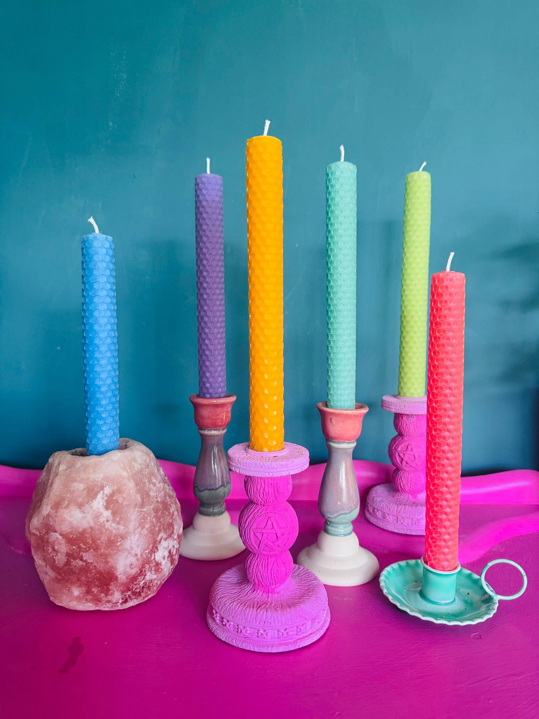 Phoenix Candle Company – wholesale Pillar candle – Hand-rolled Beeswax Pillar Candles, 8" (20cm x 1.8cm)1