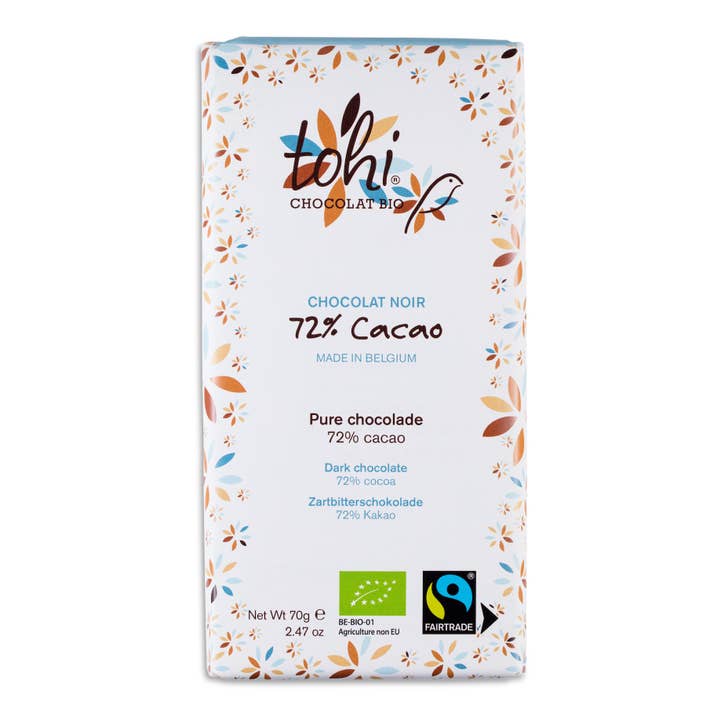 Tohi - Wholesale Chocolate Bar - Chocolate Bar 70g - Dark 72% Cocoa