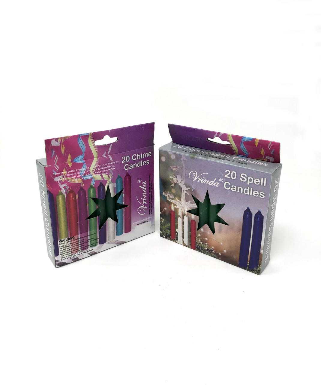 Vrinda - Wholesale Tapered Candle/Candlestick - 4''Chime/Spell candles(pack of 20) Green5