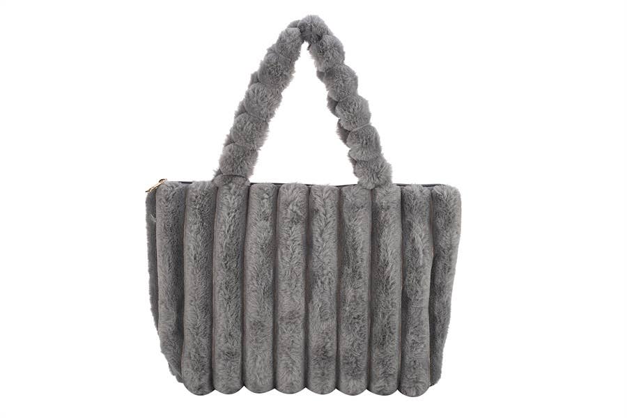 Nima Accessories Inc - Wholesale Top Handle Bag - Women's - Ladies Faux Fur Fashion Handbag5