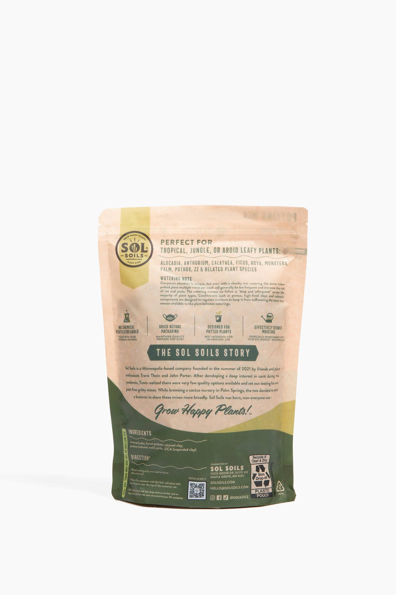 Sol Soils - Wholesale Planting/Potting Soil - Soil (1Qt) Houseplant Chunky Mix (Aroid/Tropical Soilless)2