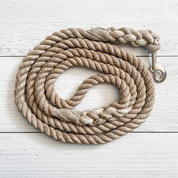Downtown Dog - Vente Laisse – chien - Laisse pour chien taupe // Laisse en corde de coton1