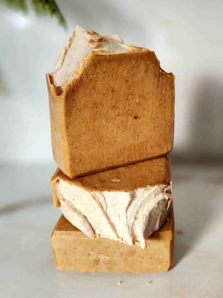 Turmeric Honey goat milk soap for wholesale by Muscadine Creek Creamery L.L.C