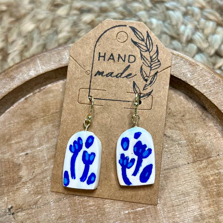 Floral azul + branco por atacado de Keely Siebenthal Art & Designs