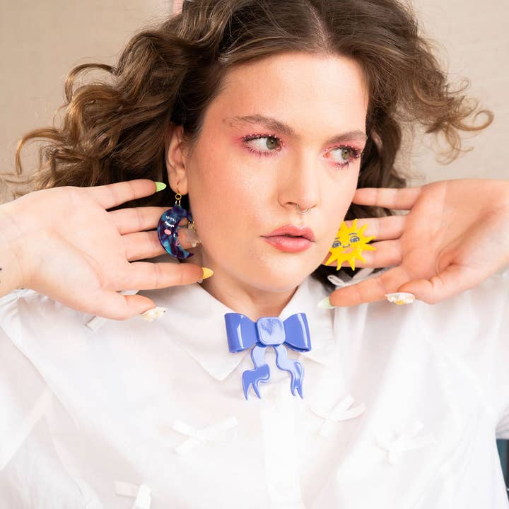 Peach Beast - Wholesale Dangle Earrings - Astro Sun + Moon Statement Earrings6