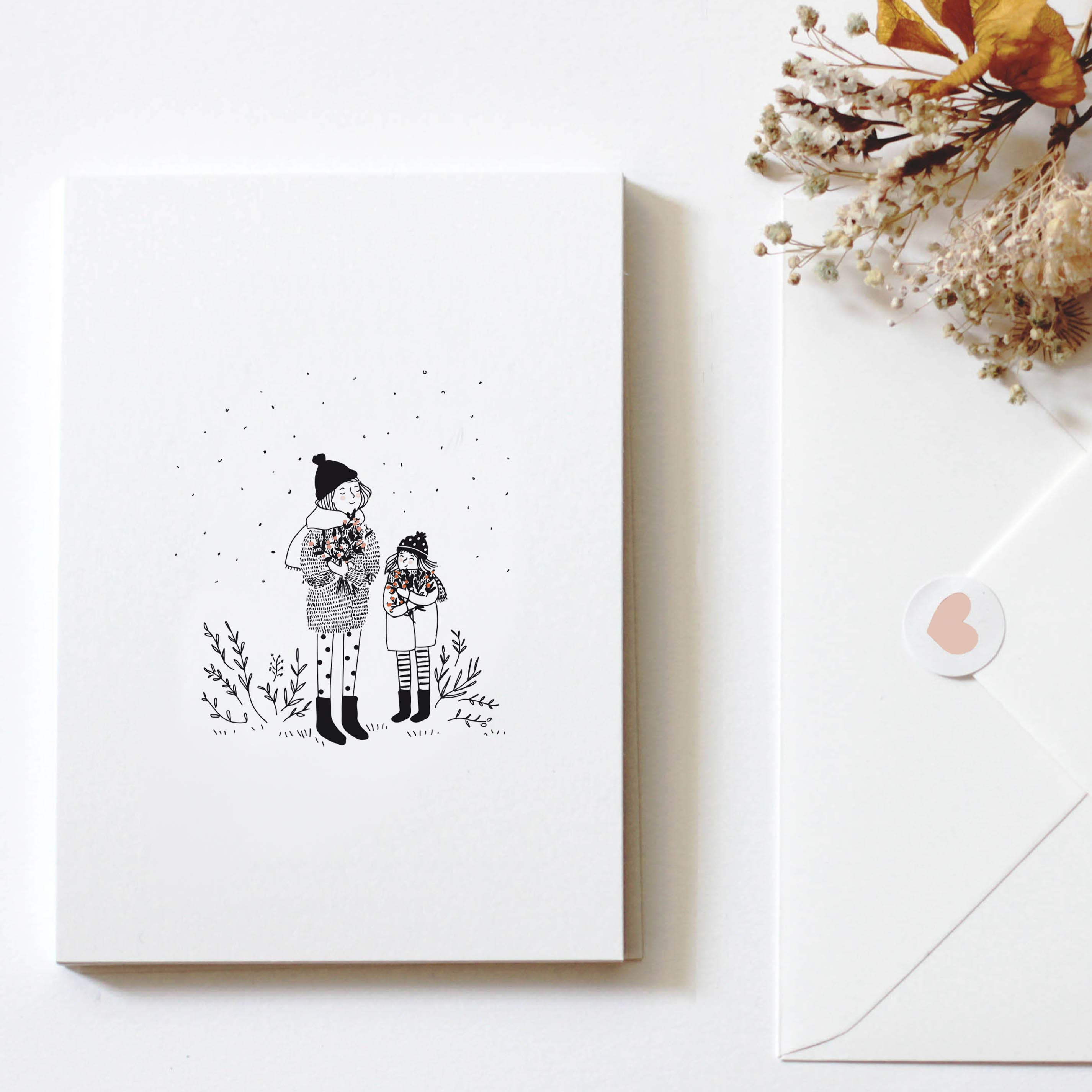 MY LOVELY THING – Großhandel Muttertagskarten – Karte im Wald - Mama und Mädchen1