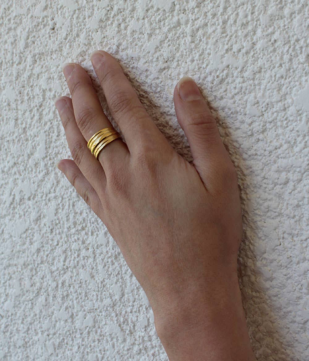 Caprice Paris - Wholesale Band/Stacked Ring - Cagliari gold ring | Handmade jewelry in France3