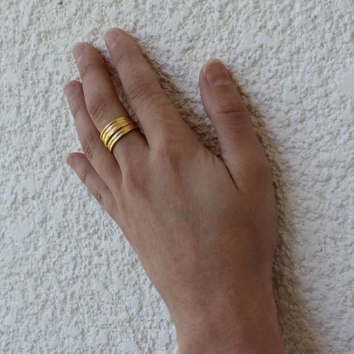 Caprice Paris - Wholesale Band/Stacked Ring - Cagliari gold ring | Handmade jewelry in France3