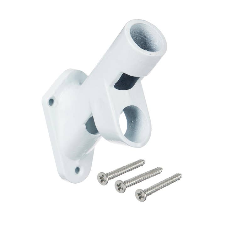 2-Position Aluminum House Flag Bracket, White Finish for wholesale by Evergreen Enterprises