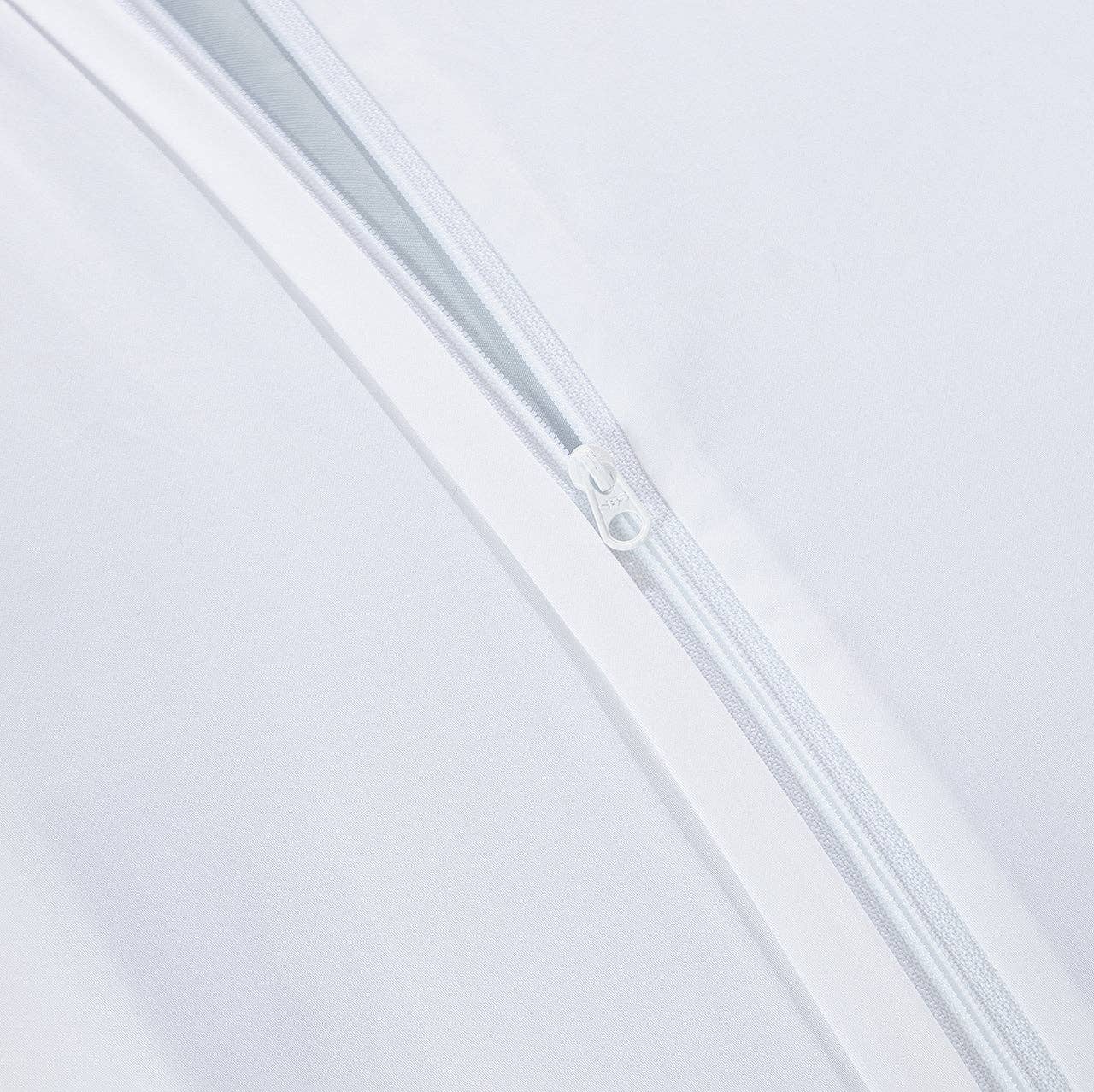 THE COTTON & SILK - Wholesale Duvet Cover - Long-staple Cotton Duvet Cover, White + Misty Blue2