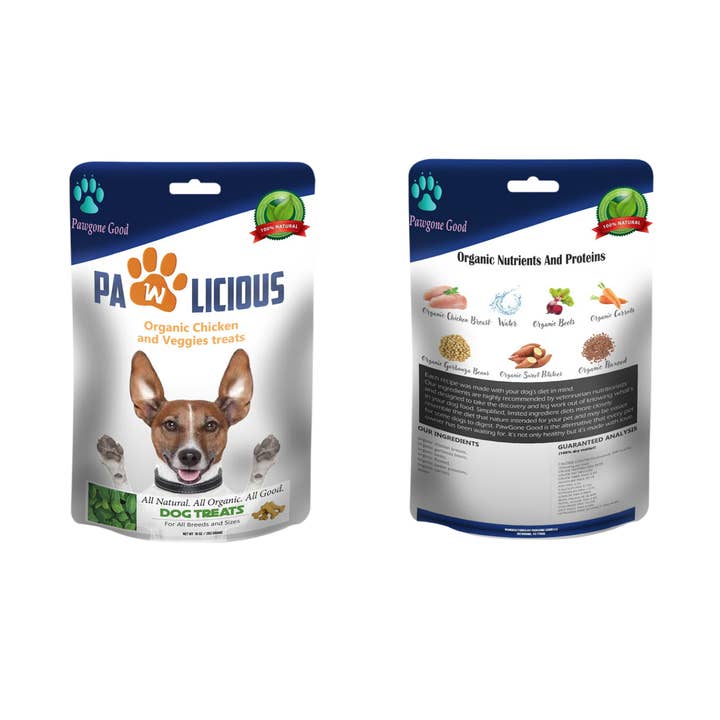 Pawlicious Organic Chicken and Veggies (10 oz) for wholesale by PawGone Good