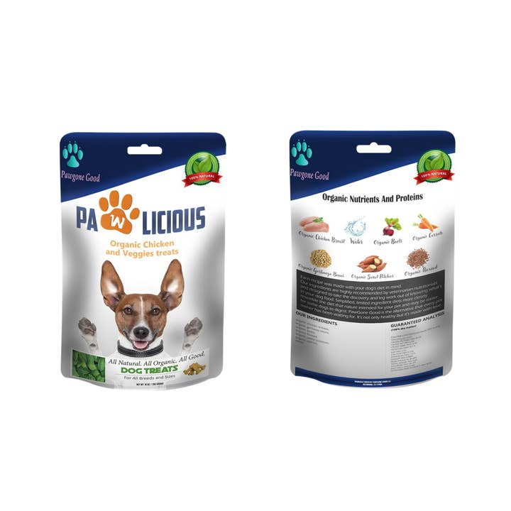 Pawlicious Organic Chicken and Veggies Sample Bags (1 oz) for wholesale by PawGone Good