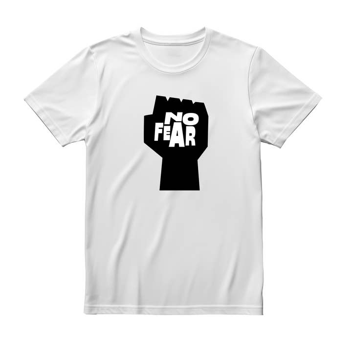 T-shirt unisexe blanc No Fear pour la vente par Motiva Gifts