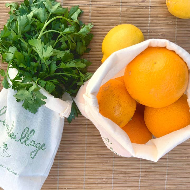 L'embeillage - Wholesale Grocery/Shopping Bag - Sac à vrac en Coton Bio (lot de 2)4