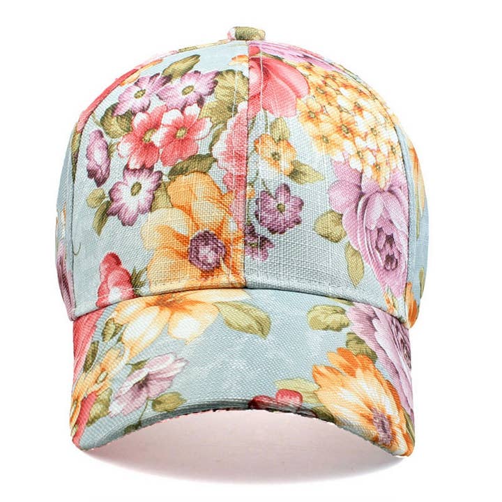 ACCITY - Wholesale Baseball Cap - Women's - Breathable Floral Sun Hat Sweat-Baseball Cap_CWAH0955