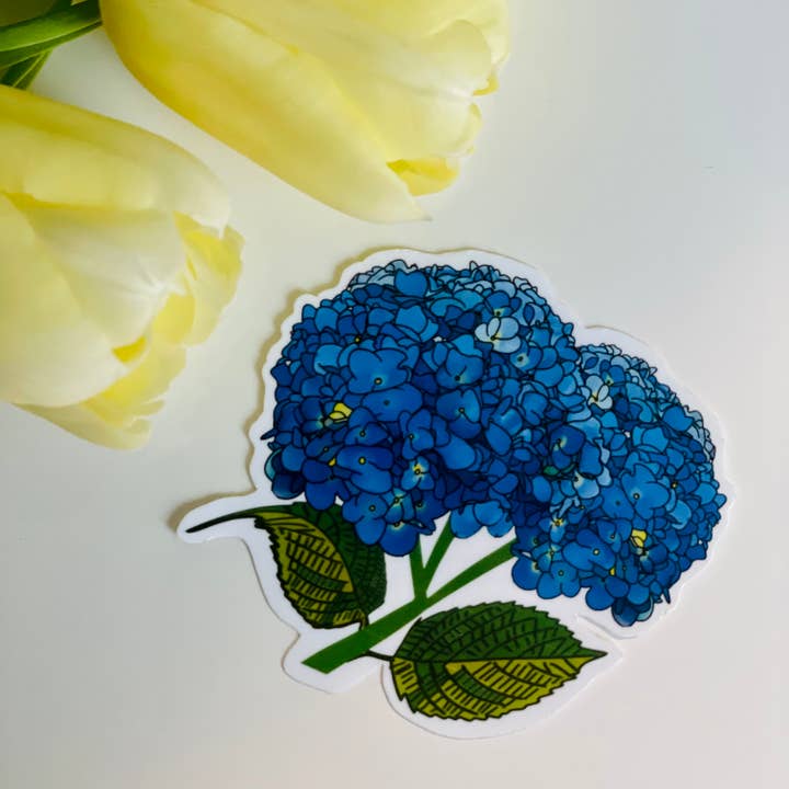 Hydrangeas Sticker for wholesale by A Little Script