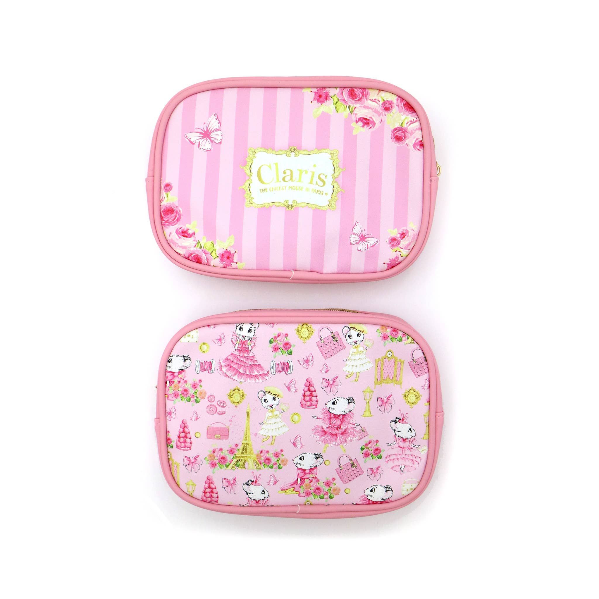 Pink Poppy USA - Vente Trousses de maquillage/cosmétique - Claris la souris la plus chic de Paris Trousse de maquillage | Lot de 26