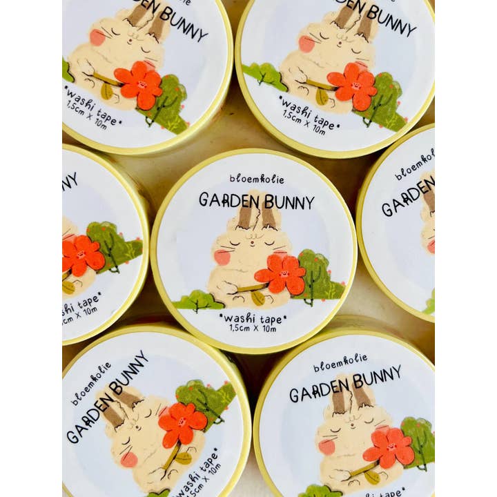 Garden Bunny Washi Tape / Cute Quirky Kawaii Stationery for wholesale by Bloemkolie
