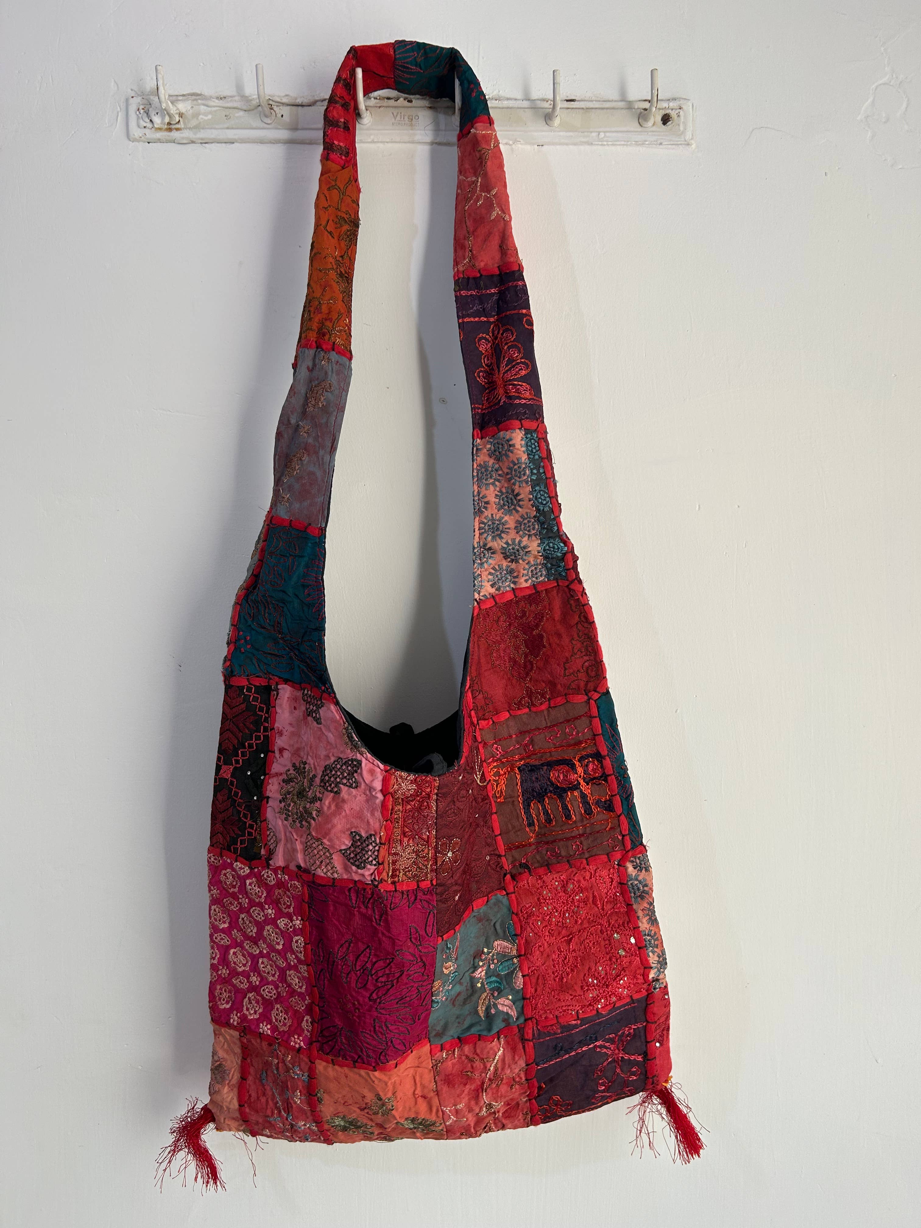 Meghcraft - Vendita all'ingrosso Borsa tote - Donna - Borsa Jhola Patchwork Vintage Indiano - Borsa a Tracolla Borsa Boho16