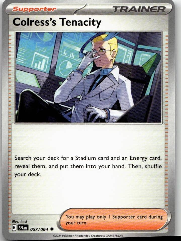 Pokémon SV: Fábula Velada - Tenacidade de Colress #057/064 por atacado de Chronic Cards