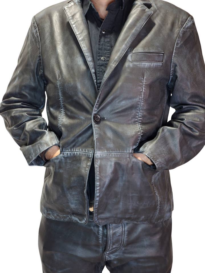 Vicente Men's Leather Blazer for wholesale by Charlie Leather