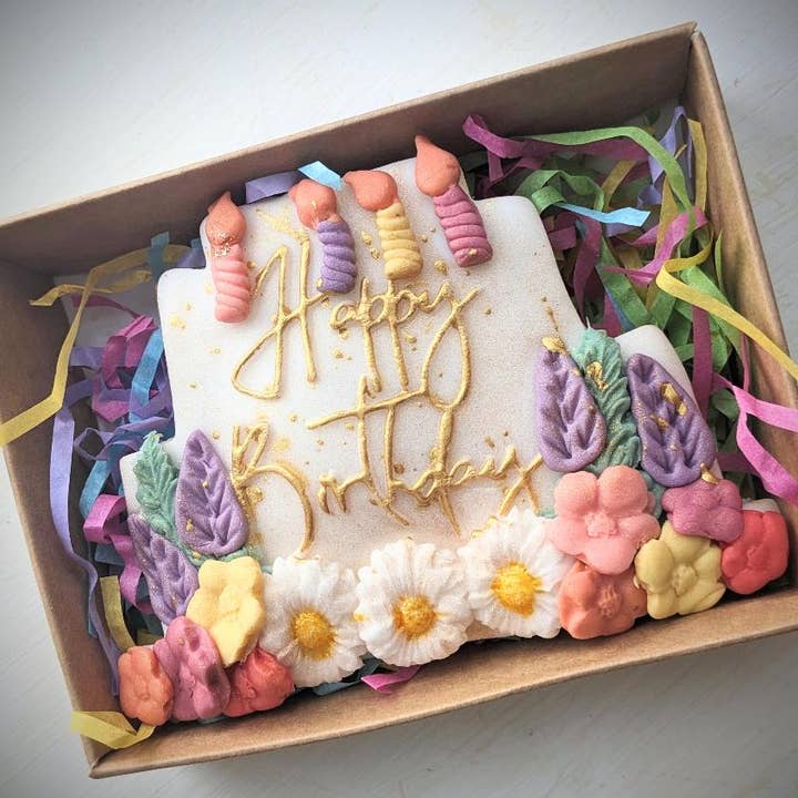 Pink Door Baking Co - Wholesale Cookie - Hand Iced Happy Birthday Cake Biscuit 9