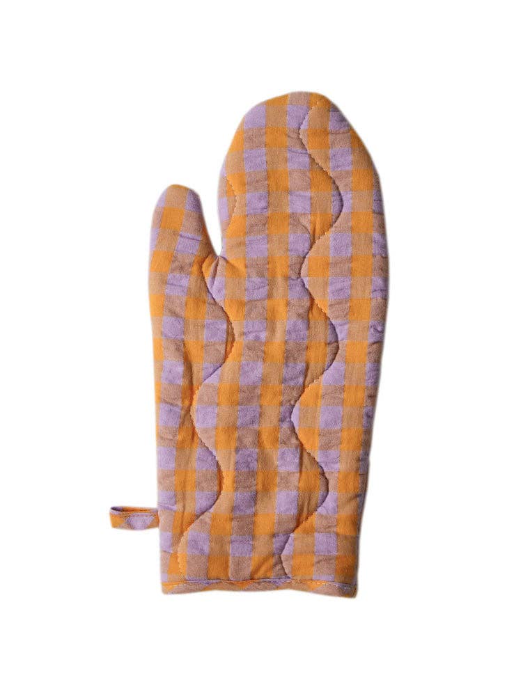 Mosey Me – wholesale Oven mitt/pot holder – Kumquat Bloom Seersucker Oven Mitt0