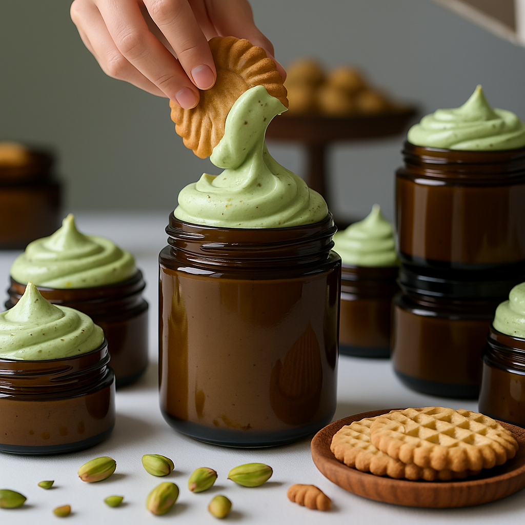 Beautique Goals - Wholesale Dip - Mini Pistachio Cream with Kadayif Dips1