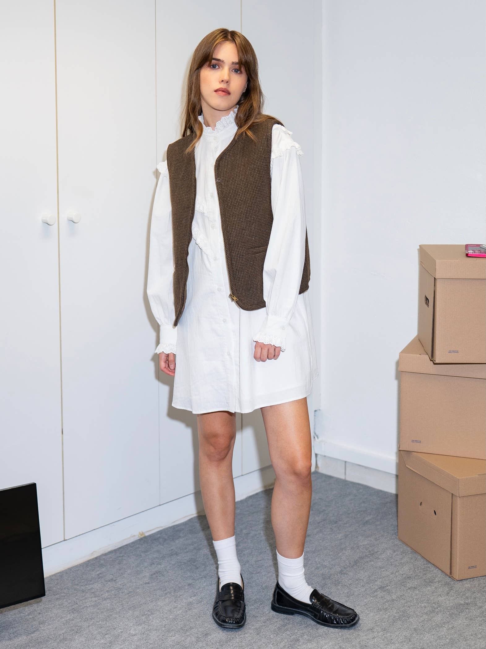 Brown 5910 QUILTED JACKET for wholesale on Faire0